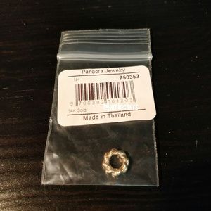 Twist spacer 14K gold Pandora charm